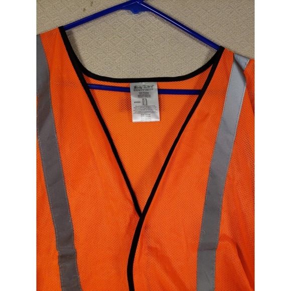 Body Guard Vest Unisex One Size Orange Sleeveless 100% Polyester Safety Gear - Picture 2 of 7